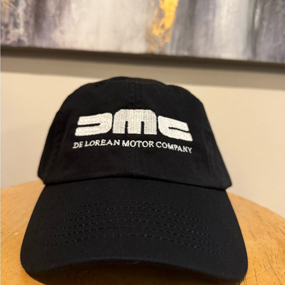 DeLorean motor company strap back hat